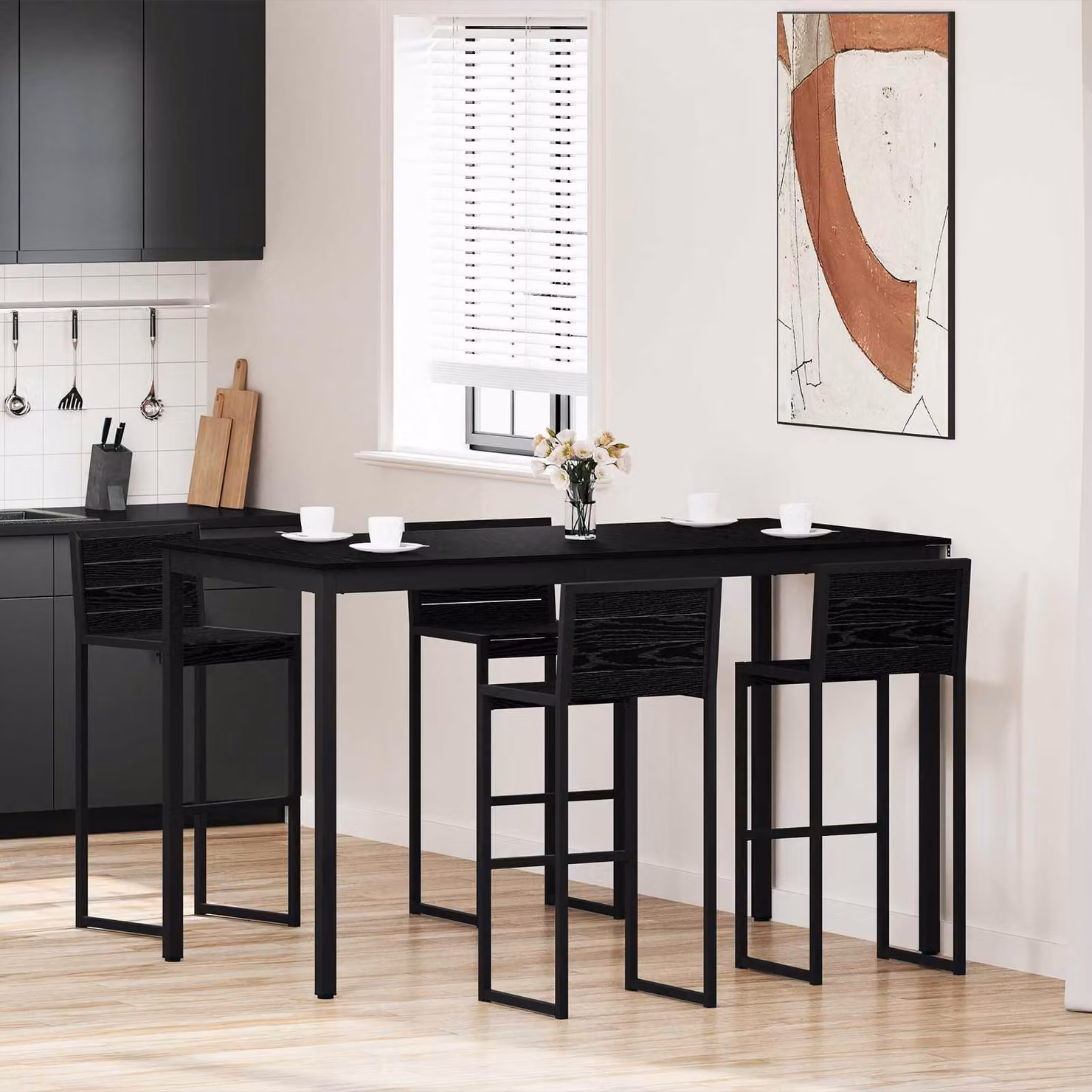 Maison Exclusive - Tavolino alto in materiale derivato dal legno, rettangolare