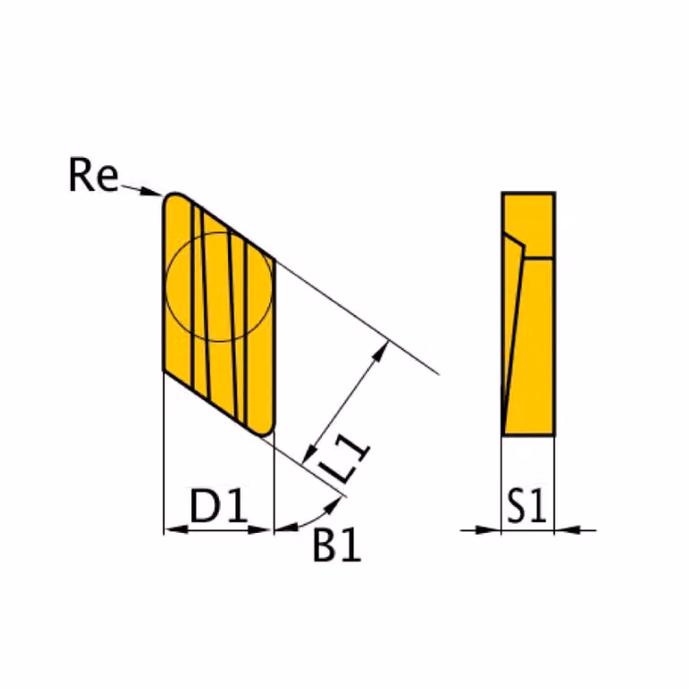 Inserti di ricambio Optimum HM ISO KNUX160405R, 3441754
