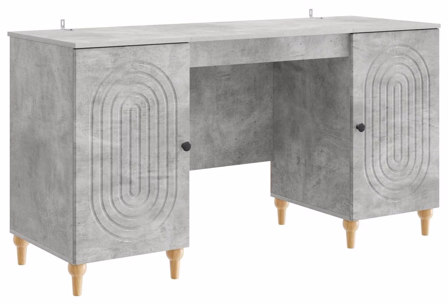 Scrivania con lo scaffale Grigio Cemento 142,5 x 50 x 75 cm