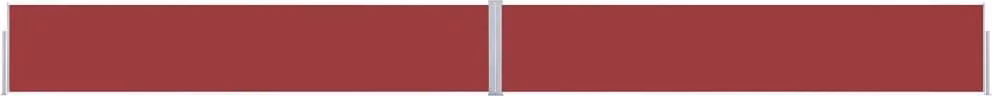 The Living Store Tenda laterale estensibile 170x1200 cm rosso
