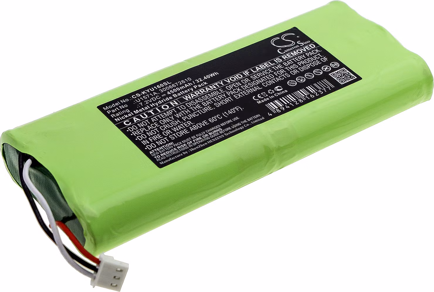 TECHTEK Batteria compatibile con [Agilent] U1600, U1602A, U1604A, per [Keysight] U1600, U1600A, U1602A, U1602B, U1604A, U1604B sostituisce 3006672610