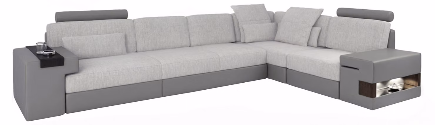 Designer Ecksofa Wohnzimmer Wohnzimmer Luxus L-Form Sofas neue Stoffsofas