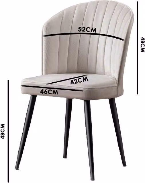 Set di sedie (2 pezzi) in legno "Rubi" - 52 x 42 x 85 cm - Cappuccino
