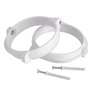 Coppia staffe fermatubo con viti per tubo cappa tondo FIRST D125 mm