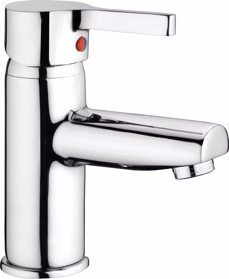 Miscelatore monocomando per lavabo, cromato, con gruppo di scarico