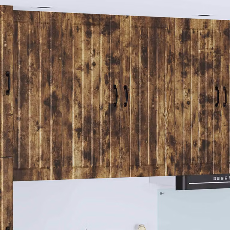 Armadietto a muro da cucina vidaXL LUCCA in rovere fumo marrone L 80 cm, P 31 cm, H 100 cm