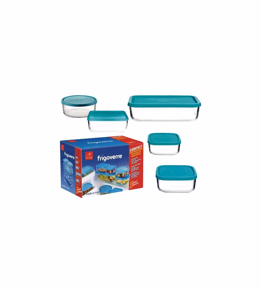 Contenitori Frigoverre Set 5 Pz.Compact