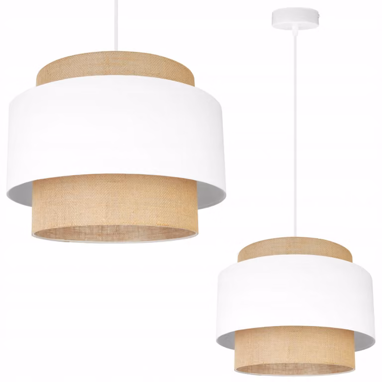 Lampada a sospensione, lampadario da soffitto, paralume, Boho Juta