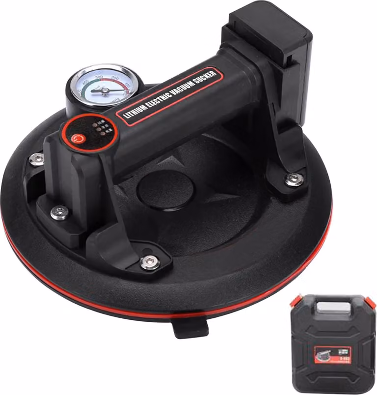 Sollevatore elettrico a ventosa, portata 200 kg, design intuitivo, 1 batteria, 1 caricabatteria