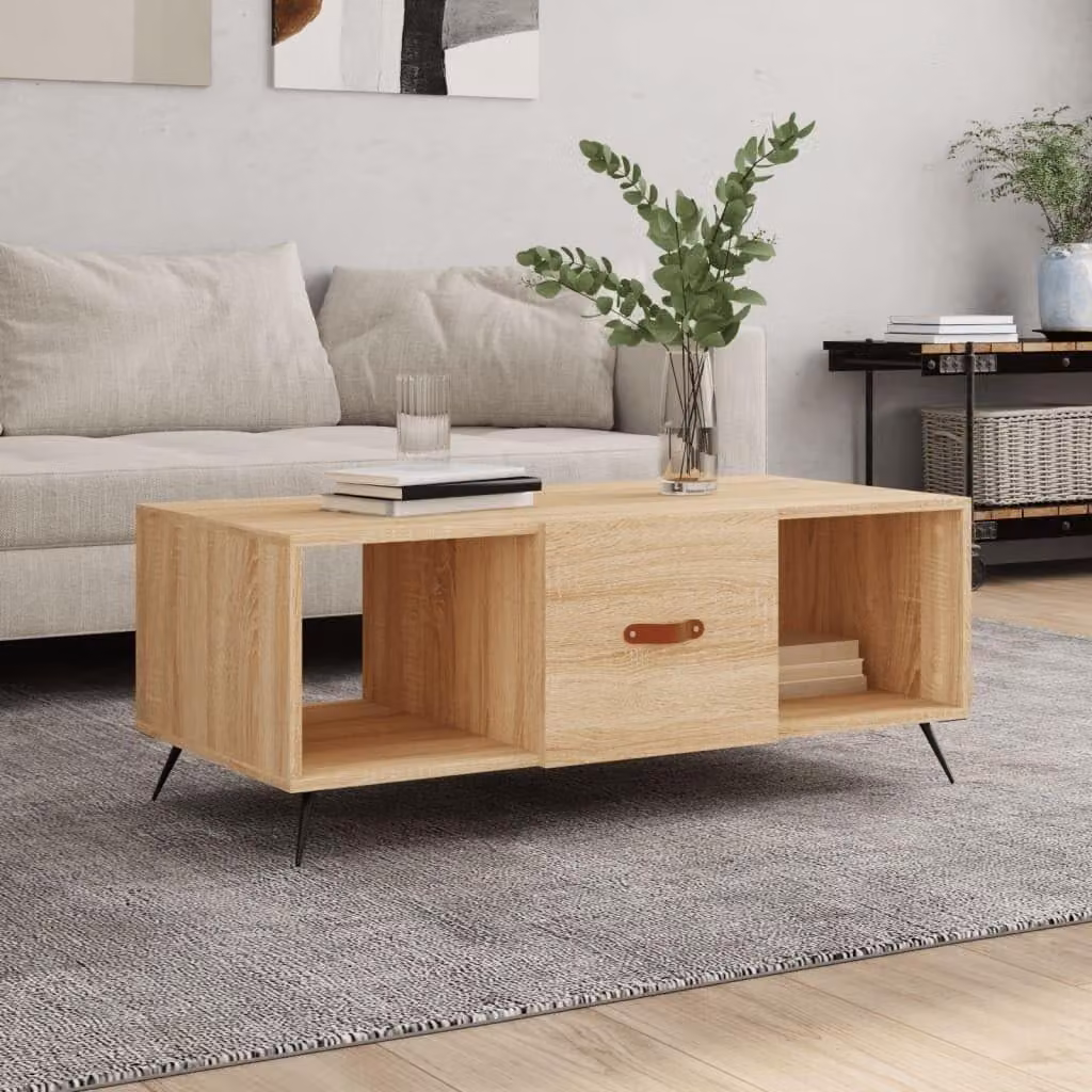 Tavolino da salotto in legno di sonoma, dimensioni 102x50x40 cm