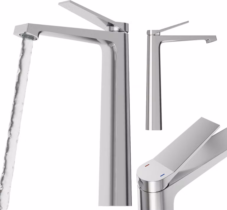 Granitan - Rubinetto per lavabo - Rubinetto da bagno - versione alta - ottone - cromato - Rubinetto per lavabo - SELVA