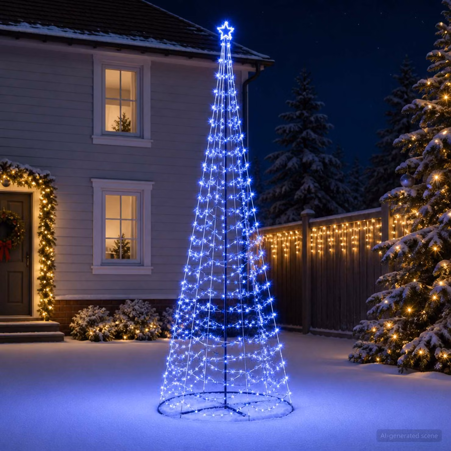 vidaXL Albero di Natale LED a spirale con base EKENAS 400 cm 588 LED