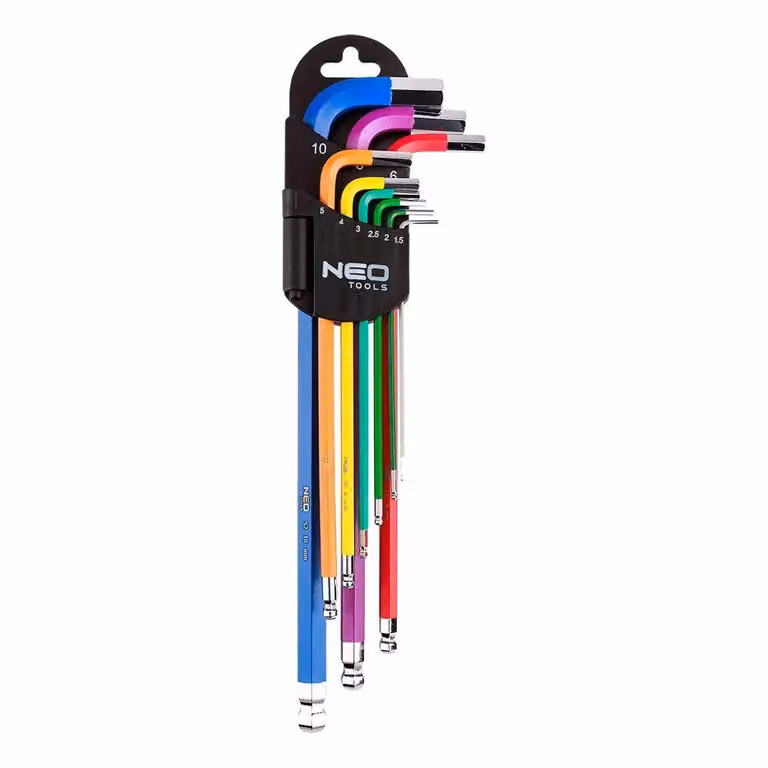 NEO TOOLS Chiavi esagonali 1,5-10 mm, set di 9 pezzi.