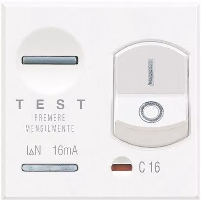 BTICINO axolute - interruttore magnetotermico differenziale 1P+N 10A 10mA 2 moduli HD4305A10