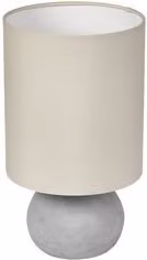 Lampada da tavolo Osram Decor Impact in tessuto beige e grigio, attacco E27, 40 W, H 38 cm x L 22 cm
