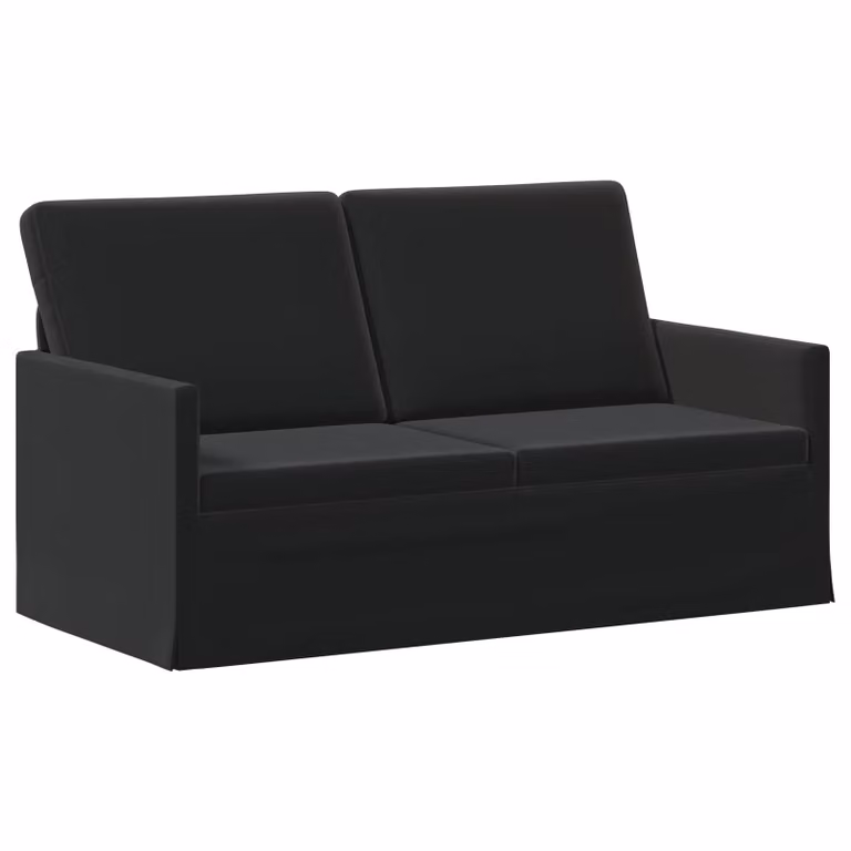 vidaXL Divano a 2 posti in Velluto Nero con Struttura in Metallo L: 150 cm, P: 81 cm, H: 82 cm
