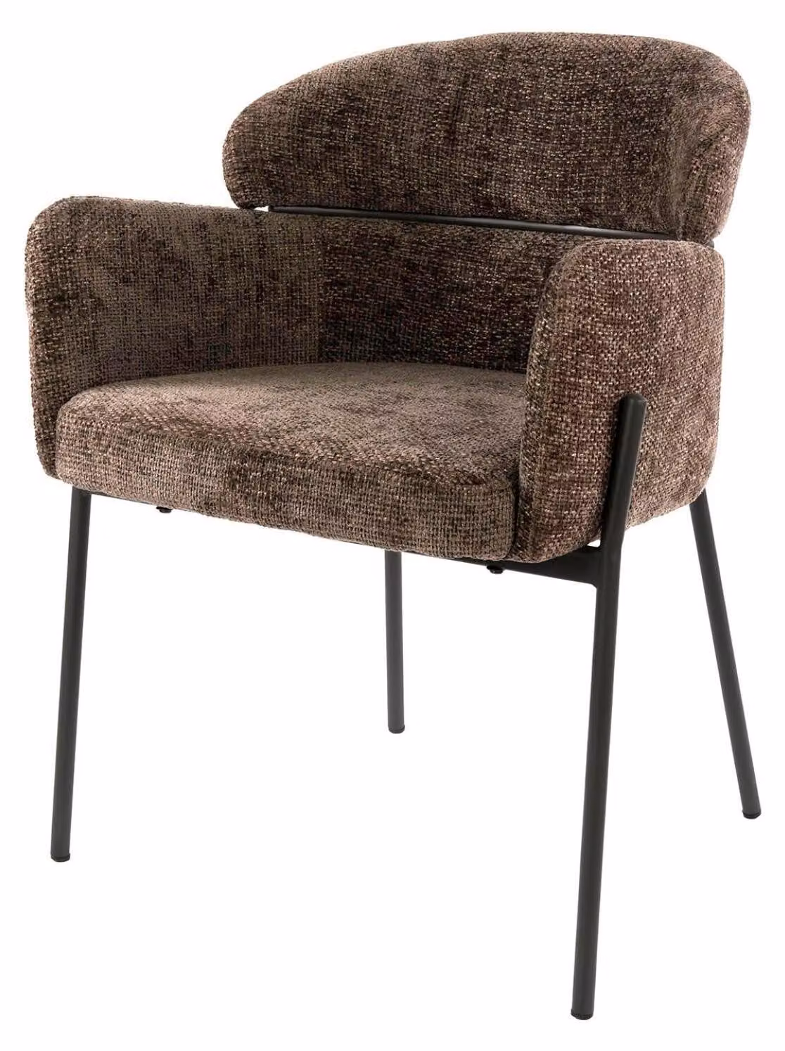 Sedia da pranzo FURNLUX Curva grigio marrone e nero 62 cm / Colore principale: marrone / Dimensioni: 62 x 80 x 61 cm