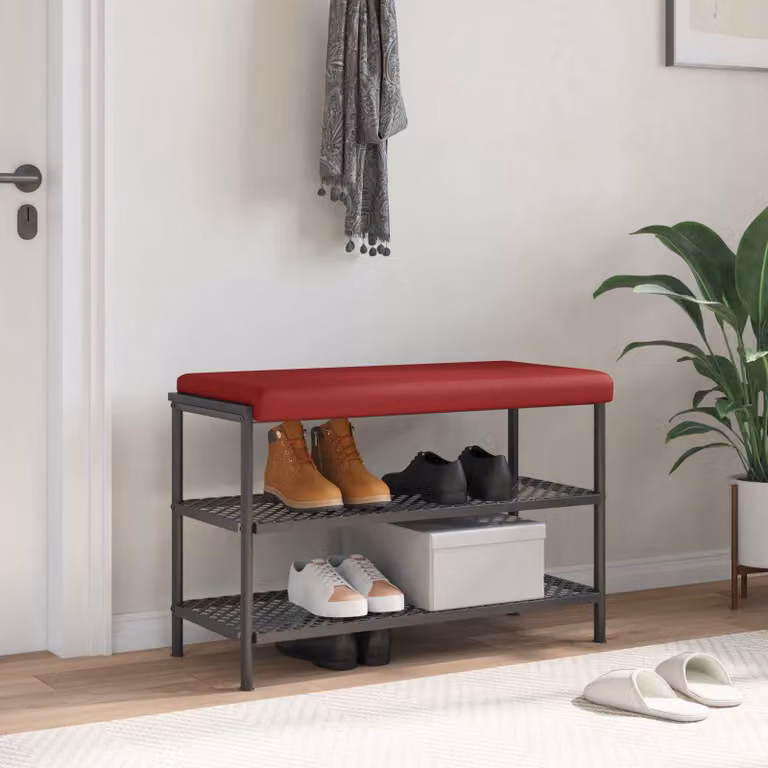 Cuscino per panchina vidaXL in similpelle rosso, forma rettangolare, Profondità: 35 cm