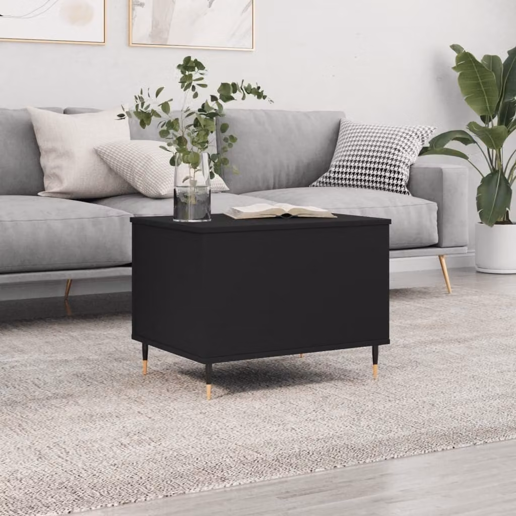 Maison Exclusive - Tavolino nero 60x44,5x45 cm Materiale ligneo