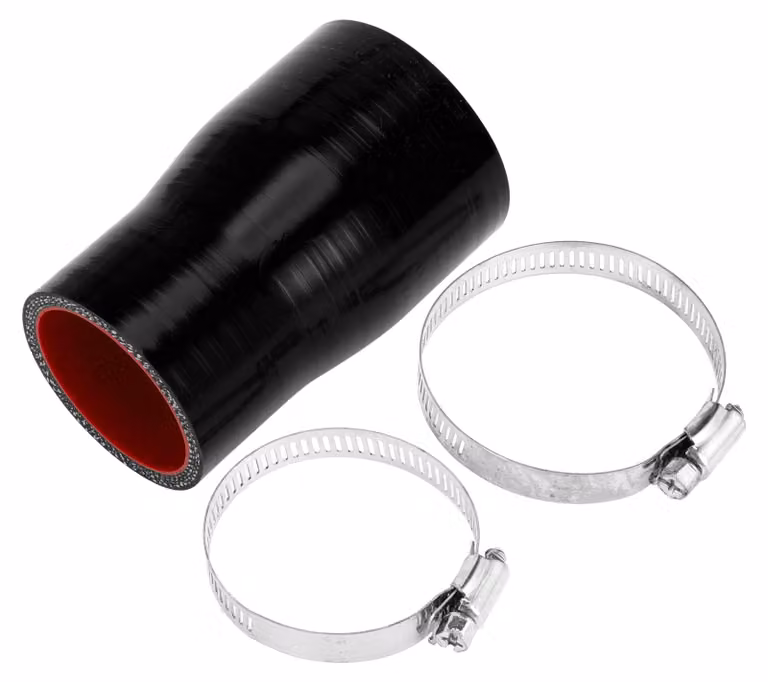 Tubo in silicone per radiatore - Tubo universale - Diametro interno 45 mm/57 mm - Lunghezza 100 mm - Resistente al calore - Include fascette - Tubo in silicone
