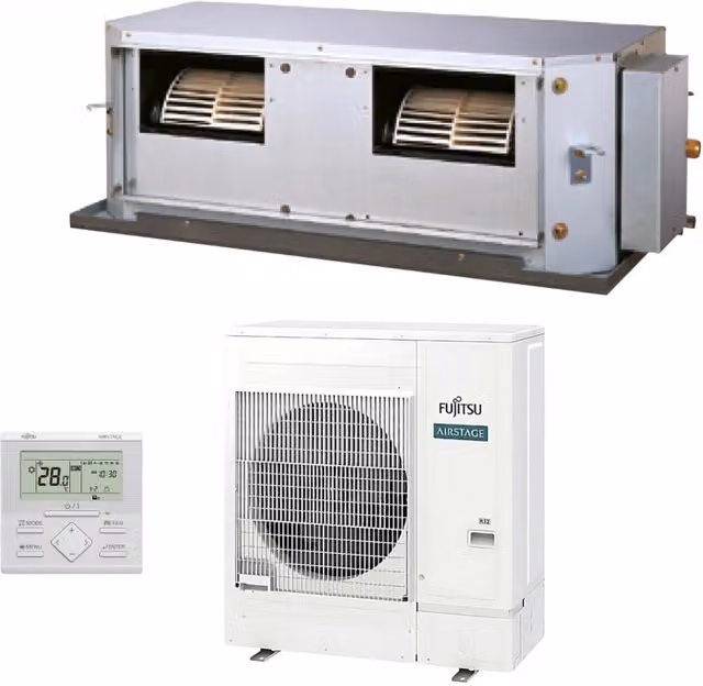 Condizionatore Canalizzabile Fujitsu Serie KH 45000 Btu ARXG45KHTB R-32 Trifase Bianco con Controllo Wi-Fi e App