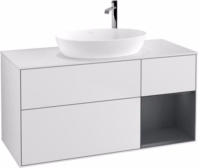 V&B mobile da parete Finion 120cm, Pl wh. m, Reg md m Lac, wh. m Lac