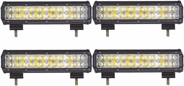 Greenmigo 4X 72W Fari ausiliari a LED 12V 24V 7200LM Fari da lavoro Fari a LED IP67 Impermeabili Angolo di fascio 90 gradi Proiettori a fascio largo