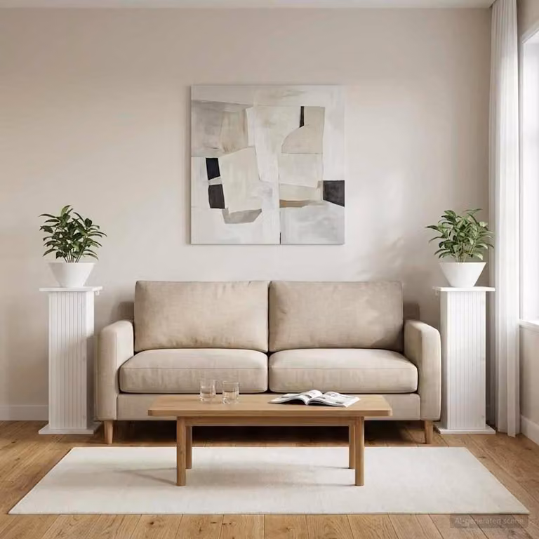 Set di 2 supporti per piante vidaXL in stile moderno, colore bianco, L/P/H: 30,5 x 30,0 x 80,5 cm