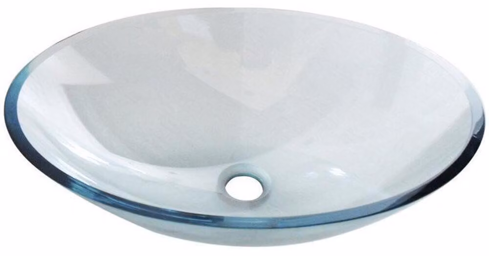 Sapho Beauty - Lavabo da appoggio, 520x375 mm, vetro trasparente 2501-12