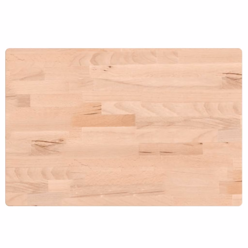 Piano Bagno 60x40x1,5 cm Legno Massello di Faggio