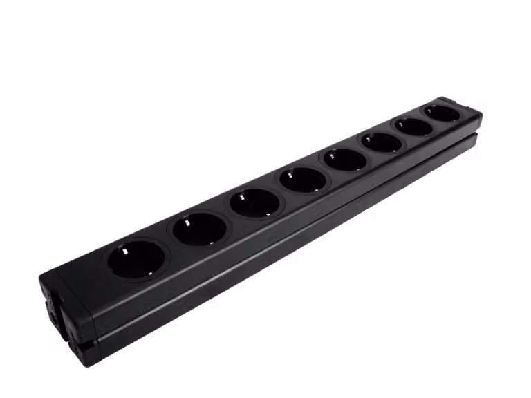 EUROLITE Steckdosenleiste 8-fach ALU sw (30240090)