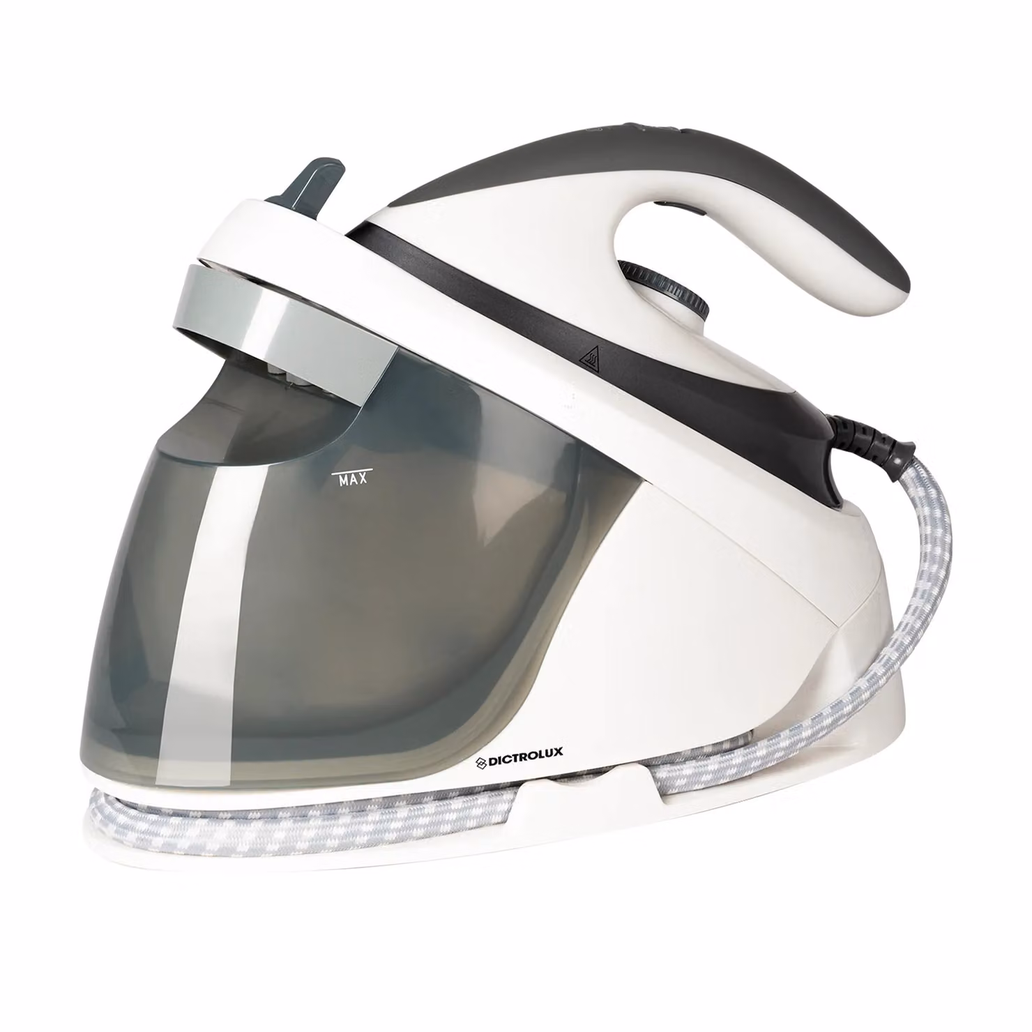 Ferro da stiro con caldaia Dictrolux Silk Grey da 2400 Watt con vapore verticale e sistema anticalcare