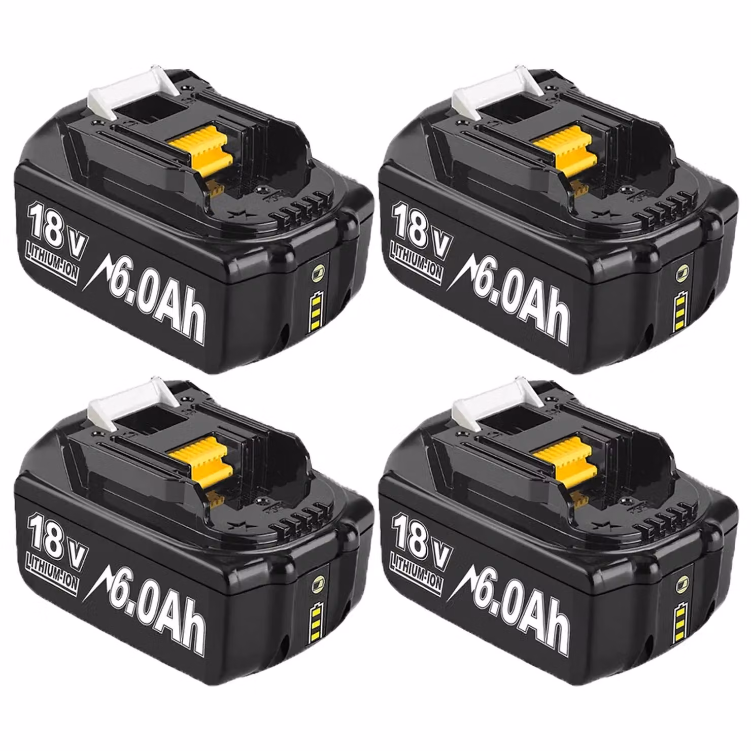 Batteria di ricambio, 18V, capacità 6000mAh, 4 batterie