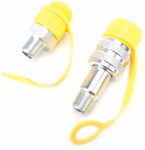 Raccordo idraulico in acciaio con funzione di sicurezza - Attacco da 3/8 di pollice - Pressione massima di esercizio: 70 MPa - Finitura cromata - Resistente e duraturo