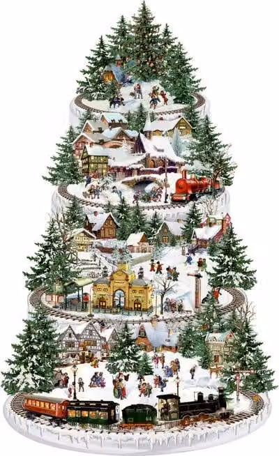Abete ferroviario, calendario dell'Avvento da parete A3 (Behr)