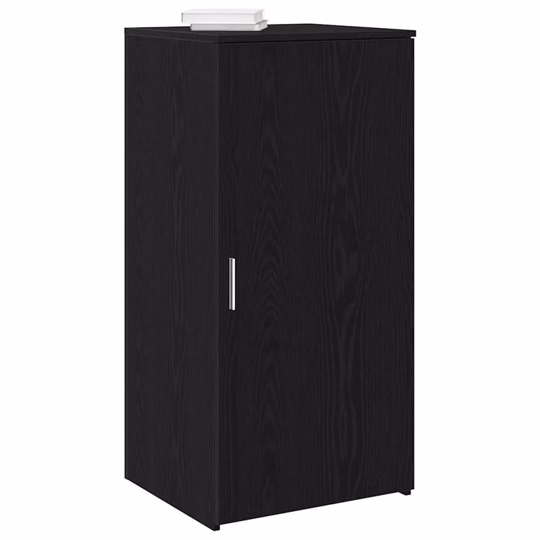vidaXL Mobiletto portaoggetti moderno nero in legno con ante a battente L: 50 cm, P: 45 cm, H: 103,5 cm