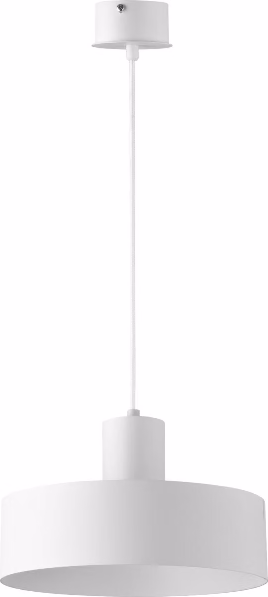 Lampada a sospensione decorativa bianca minimalista rotonda 25 cm per soggiorno Rif 1xE27 15W Sigma Lighting