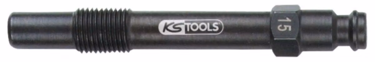 KS TOOLS Adattatore per candelette, M10x1.0 con filettatura esterna, lunghezza 75 mm ( 150.3675 )