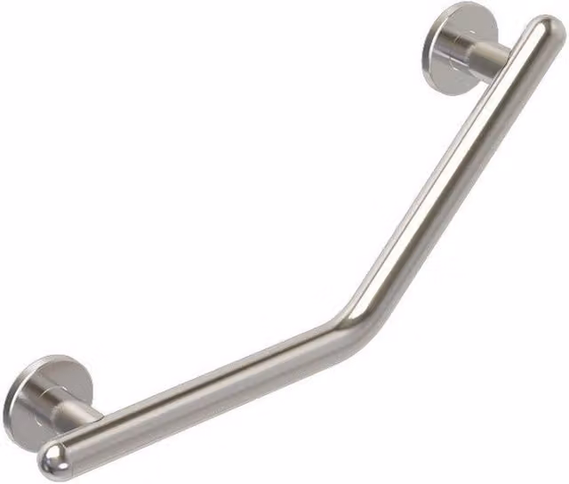 Maniglia angolata Raffaello Goman in acciaio inox cromato
