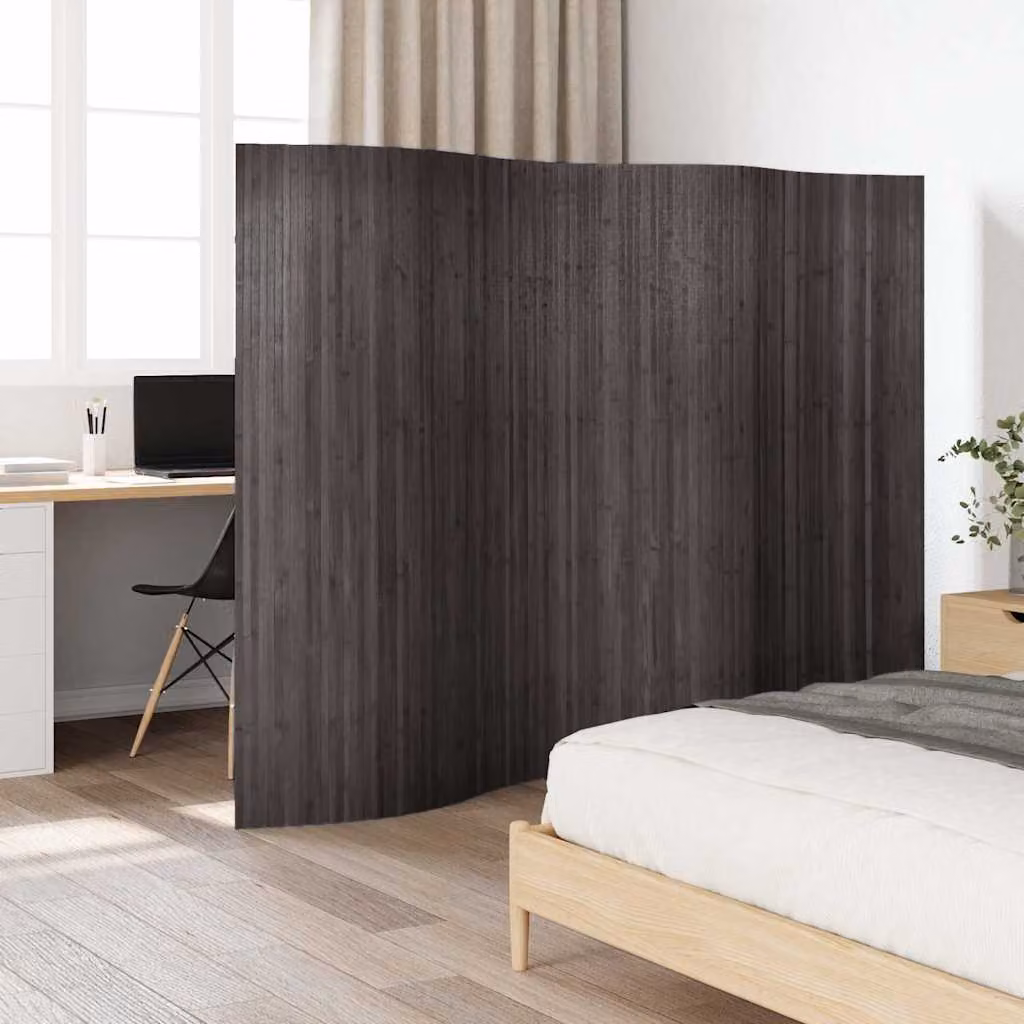 vidaXL Divisorio per Stanza in Bambù Grigio Larghezza: 250 cm, Altezza: 165 cm