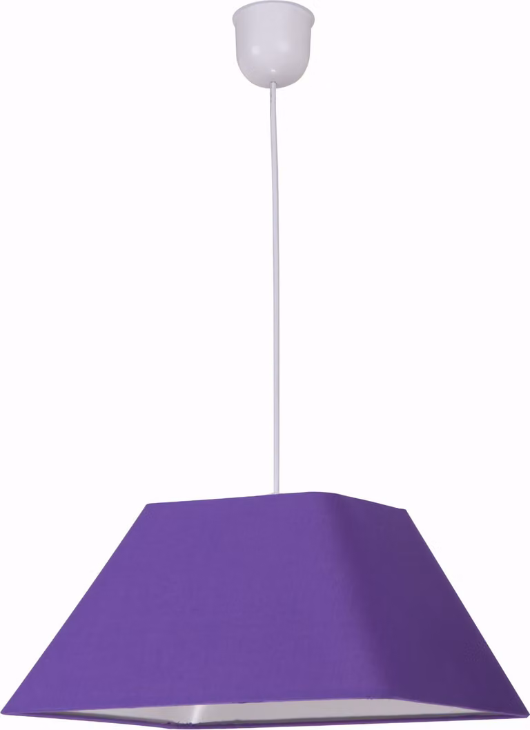 Lampada a sospensione ROBIN bianco-viola 1xE27x60W in tessuto, dimensioni: 95x35x35 cm, IP20, Candellux