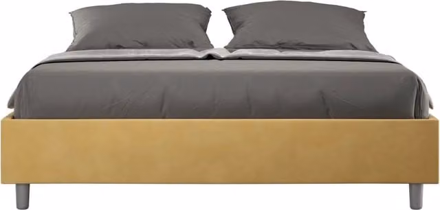 Letto Matrimoniale Sommier 160x190 cm Senza Rete Azelia Ocra
