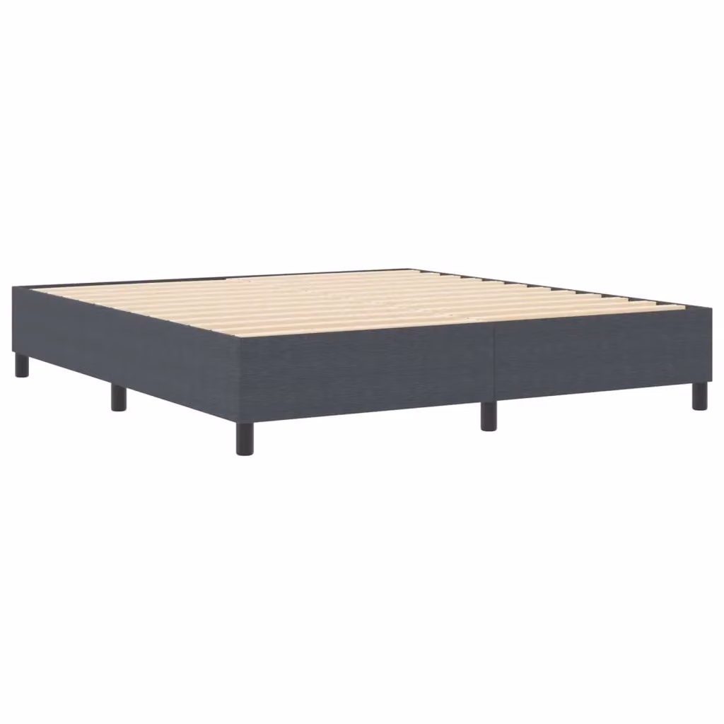 Struttura letto piattaforma moderna vidaXL in tessuto velluto a coste grigio, L/P/H: 180 x 200 x 35 cm – 2