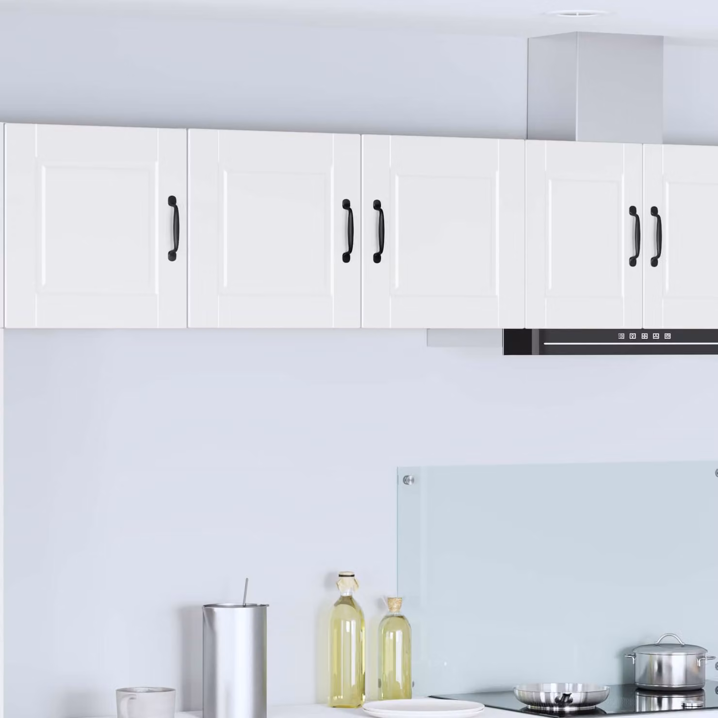 Armadietto a muro vidaXL PORTO Bianco per cucina con ante a battente e ripiani interni L: 80 cm, P: 31 cm, H: 40 cm