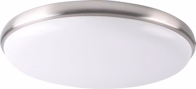Plafone LED rotondo METIS bianco cromato 24W, luce bianca neutra 1600 lm, materiale plastico, dimensioni: 6,4 x 38 x 38 cm, IP20, Polux