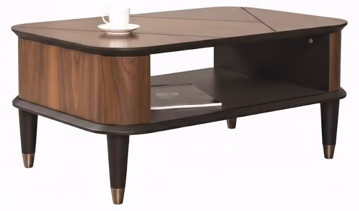 Tavolino in stile minimalista, design moderno, colore marrone