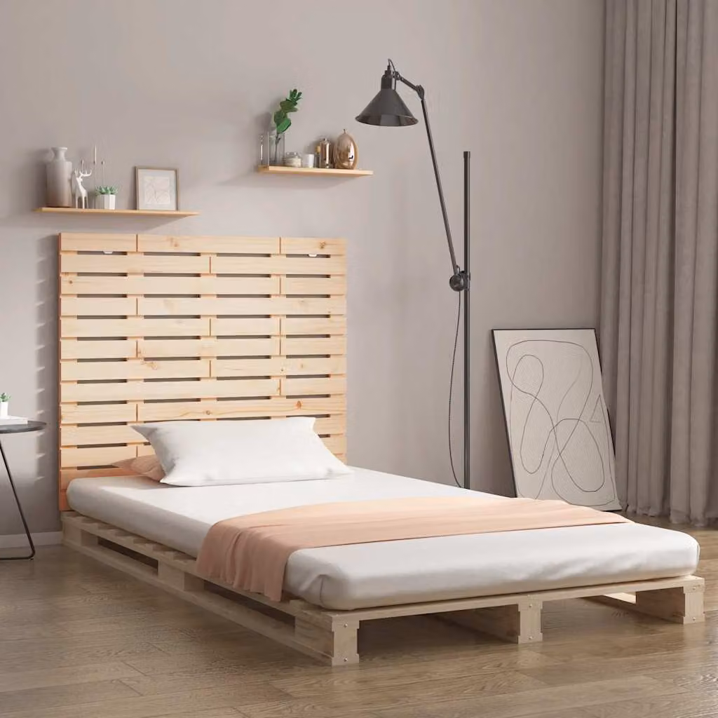 Testiera da parete vidaXL in legno massello di pino, L 126 x P 3 x H 91,5 cm
