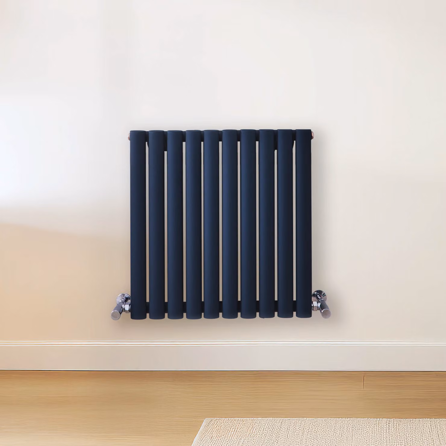 Radiatore di Design Orizzontale Blu (Regal Blu) - 600mm x 590mm - Pannello Doppio  - Revive