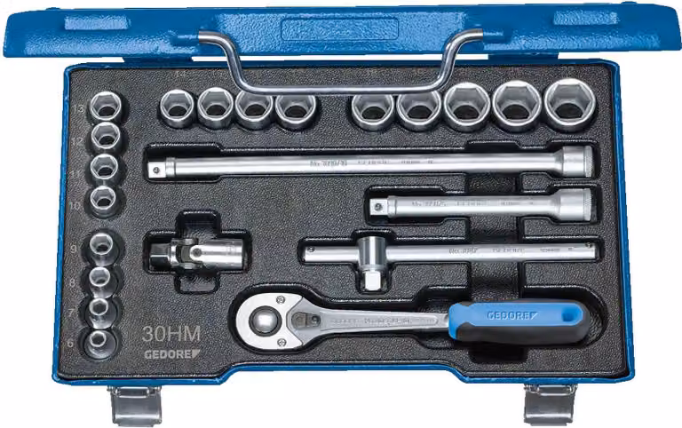 GEDORE 30 HMU-10 Set di chiavi a bussola 3/8" 22 pezzi esagono 6-22 mm, 6235470