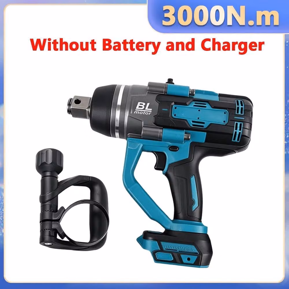 Avvitatore a percussione – Avvitatore a percussione a batteria – Motore brushless – 1500 W – Coppia di 3000 Nm – 7680 colpi al minuto – Senza batteria